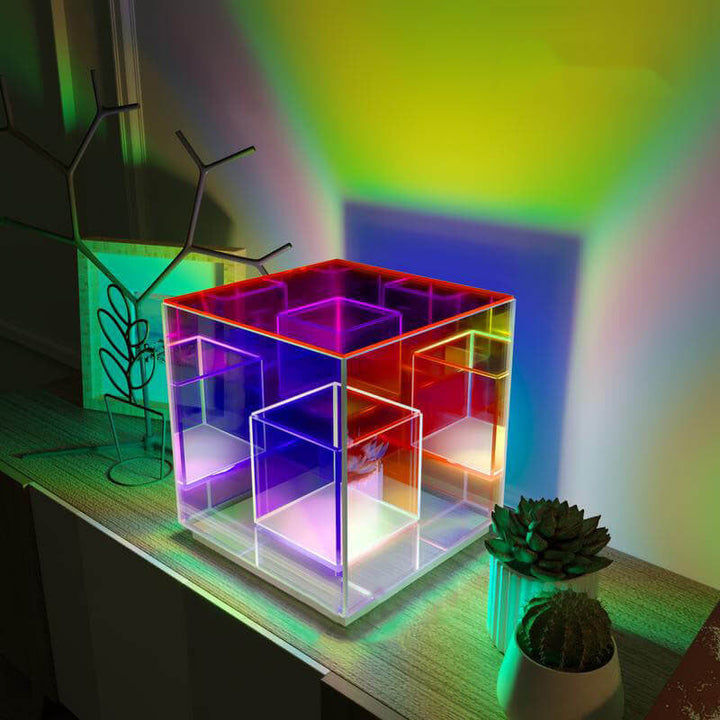 Modern RGB Acrylic Table Lamp for Gaming Room | Havora Designer Lighting