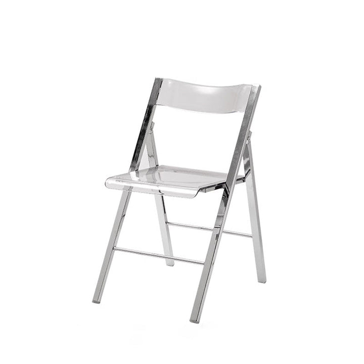 Contemporary Nordic Square Iron PET Foldable Dining Chair For Dining Room