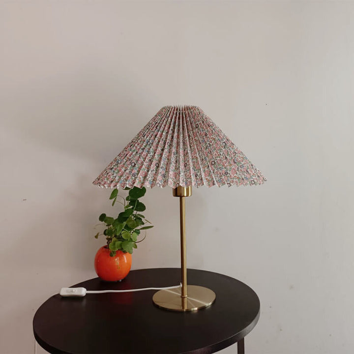Retro Nostalgic Metal &amp; Fabric Table Lamp for Living Room | Havora Designer Lighting