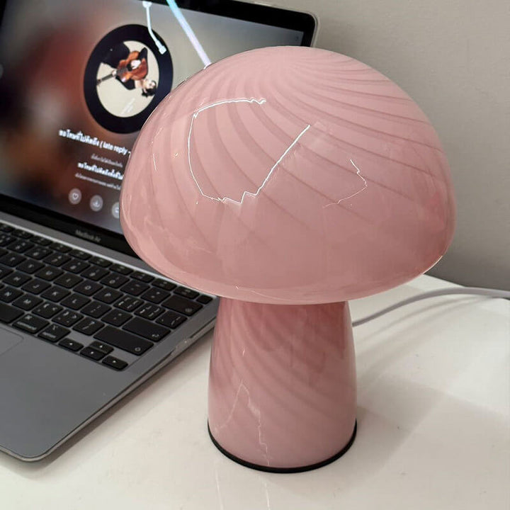Glass Table Lamp, Modern Minimalist Mushroom Design for Bedside | Havora Lighting