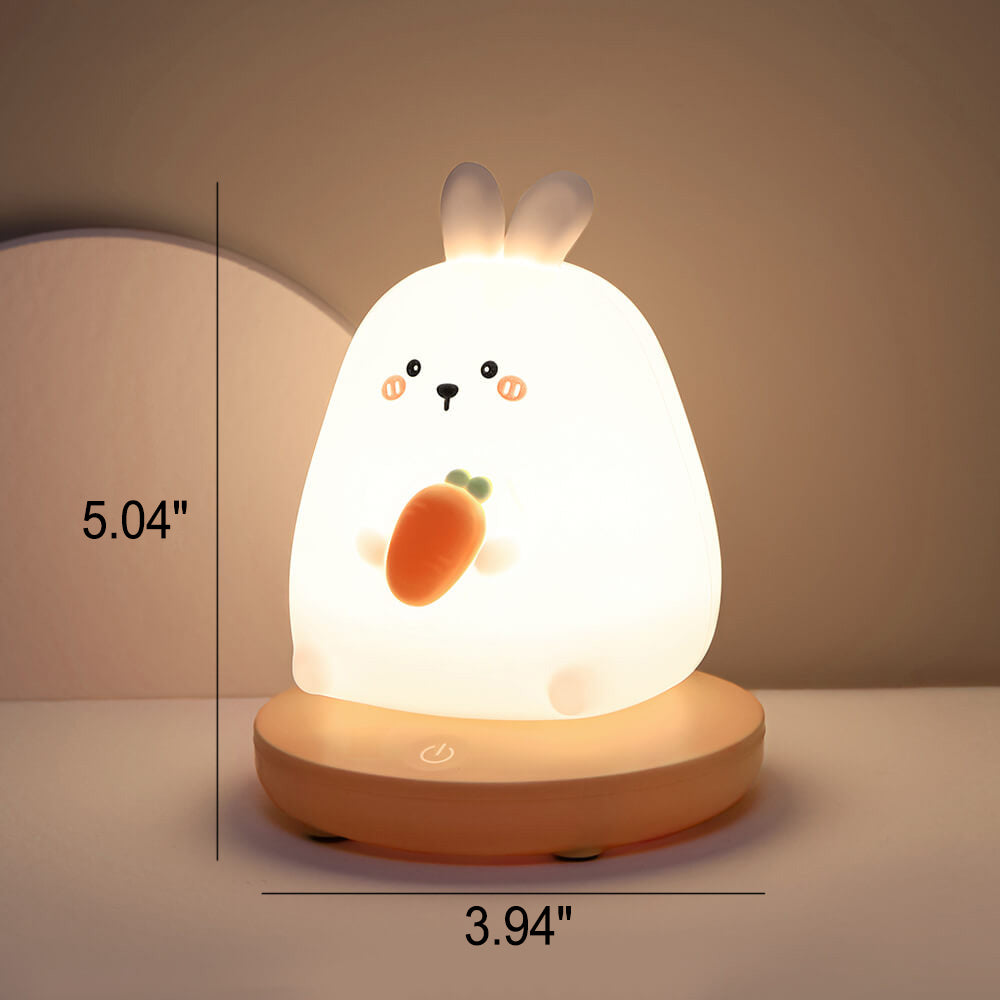 Creative Silicone Animal USB Rechargeable Night Light Decorative Table Lamp