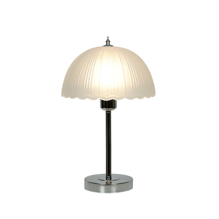 Contemporary Nordic Iron Glass Dome Petal 1-Light Table Lamp For Bedside