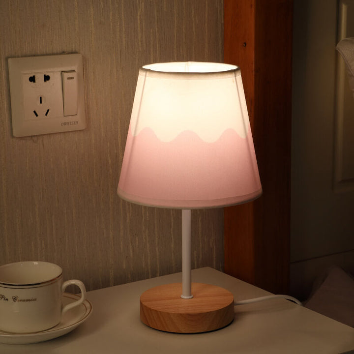 Contemporary Nordic Table Lamp in Solid Wood &amp; Fabric — Living Room Lighting | Havora