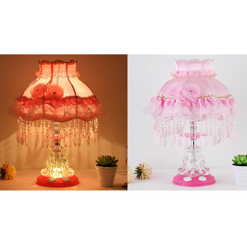 Fabric &amp; Glass Table Lamp, European Wedding Design for Living Room | Havora Lighting