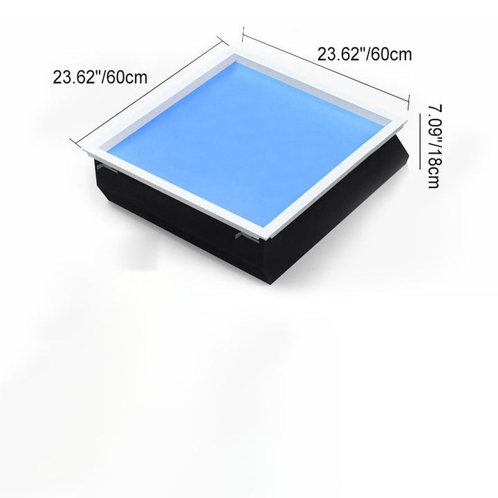Modern Minimalist Smart Blue Sky Metal LED Flush Mount Ceiling Light for Living Room