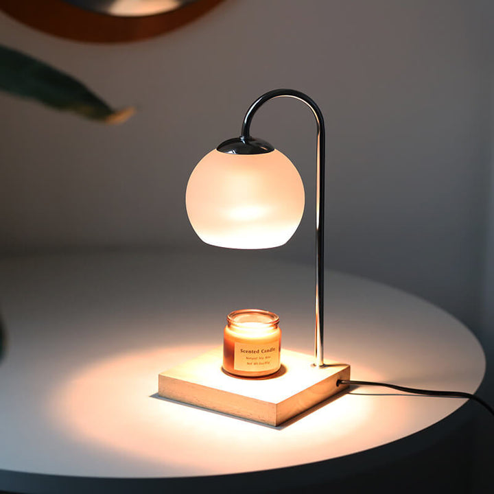 Wood &amp; Glass Table Lamp, Modern Simple Design for Living Room | Havora Lighting