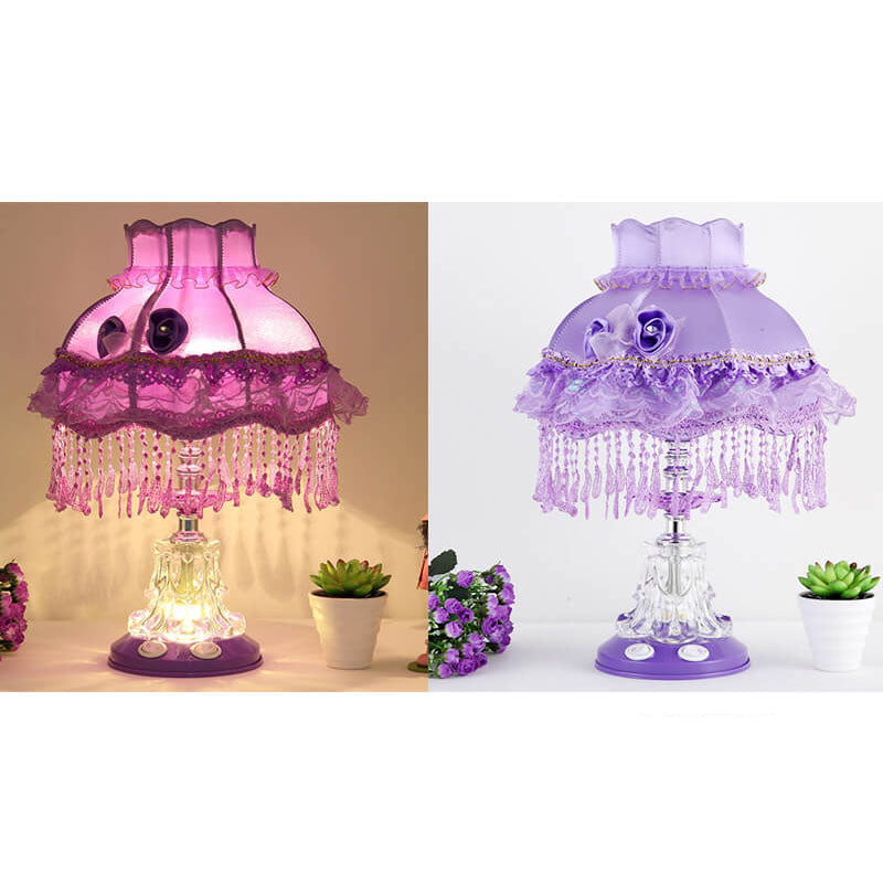 Fabric &amp; Glass Table Lamp, European Wedding Design for Living Room | Havora Lighting