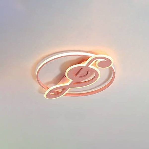 Nordic Creative Music Notes Design LED Flush Mount Ceiling Light