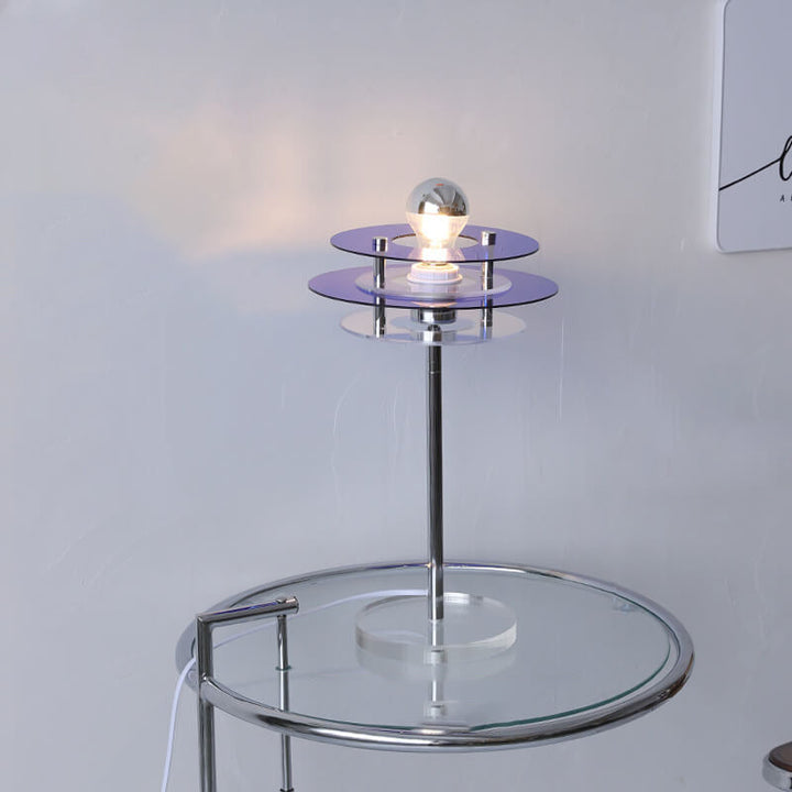 Modern Acrylic Space Saucer Design 1-Light Table Lamp