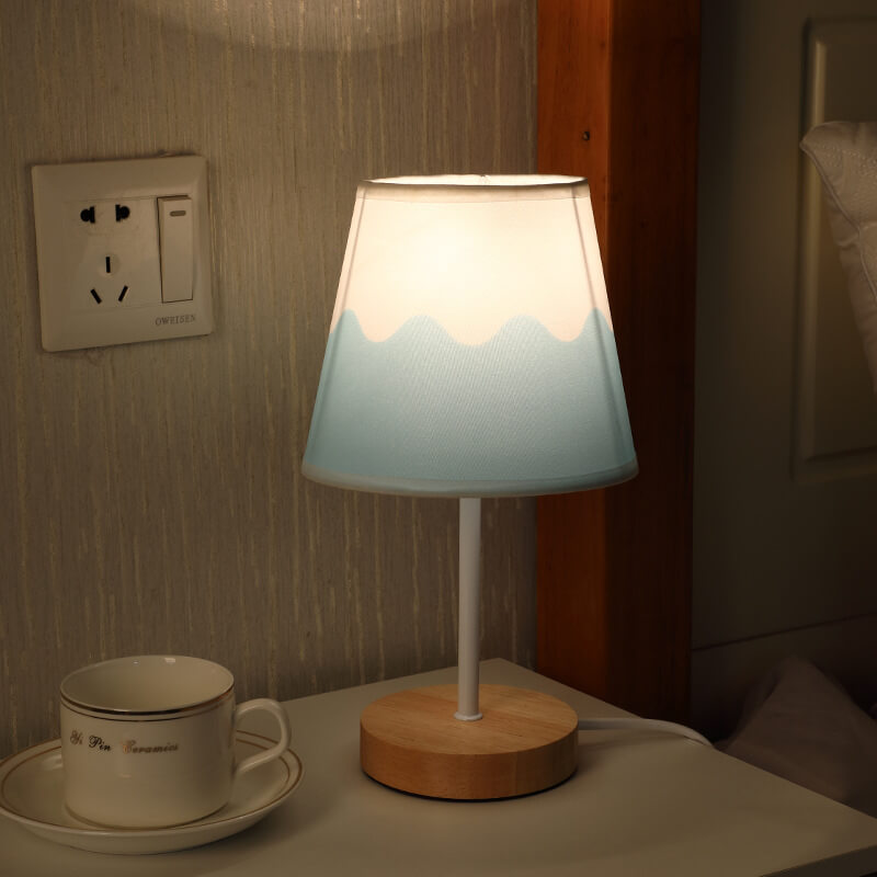 Contemporary Nordic Table Lamp in Solid Wood &amp; Fabric — Living Room Lighting | Havora