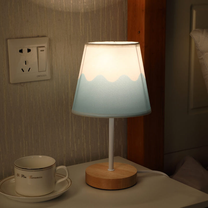 Contemporary Nordic Table Lamp in Solid Wood &amp; Fabric — Living Room Lighting | Havora
