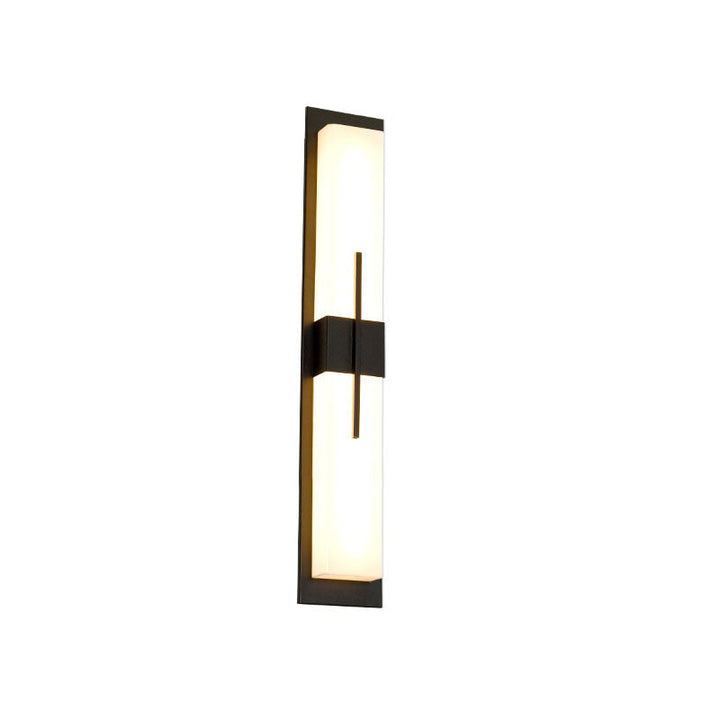 Modern Minimalist Rectangular Waterproof Stainless Steel Acrylic LED Wall Sconce Lamp For Outdoor