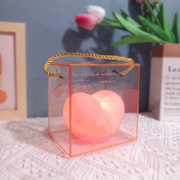 Contemporary Creative Rubber Coating Heart LED Night Light Table Lamp For Bedroom