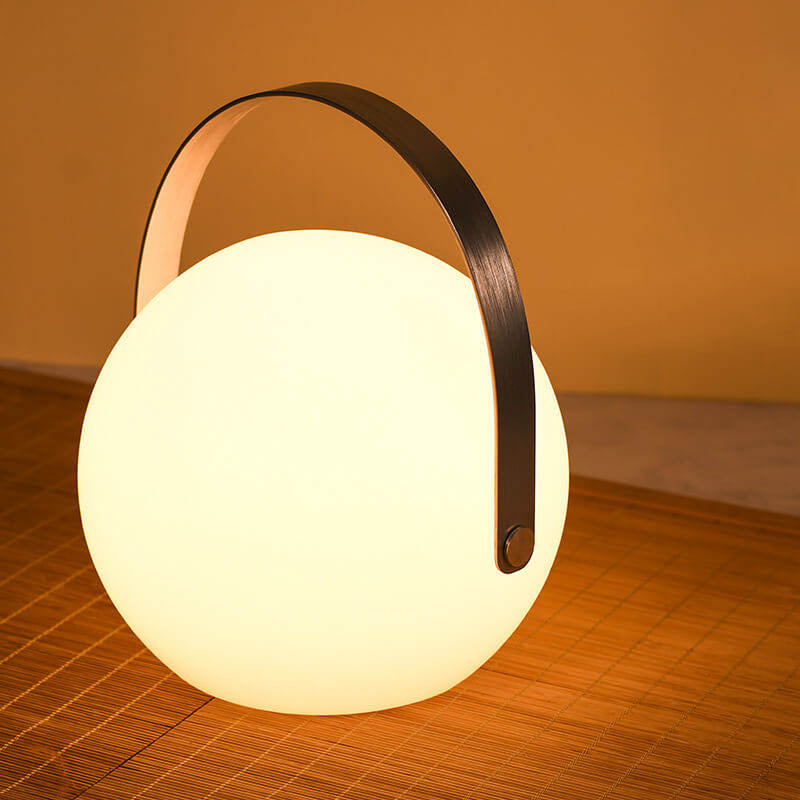 Modern Simplicity PE Plastic Round Square Hand LED Table Lamp For Outdoor Patio