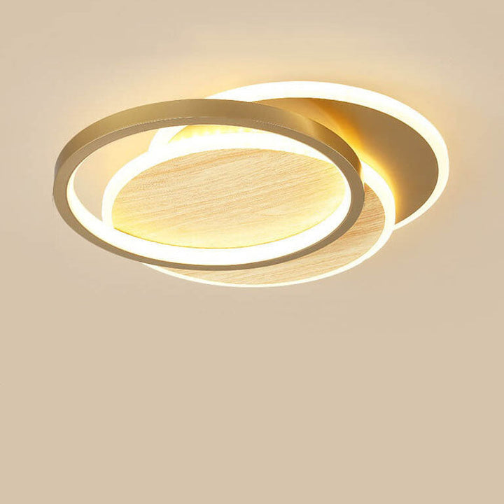 Modern Nordic  Wrought Iron Round Circular LED Flush Mount Lighting for Living Room