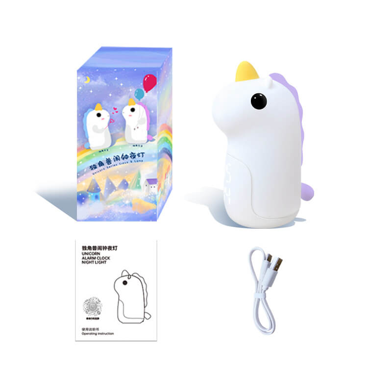 Cartoon Unicorn Timer Alarm Clock LED Night Light