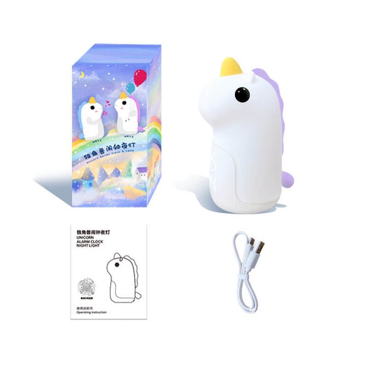 Cartoon Unicorn Timer Alarm Clock LED Night Light