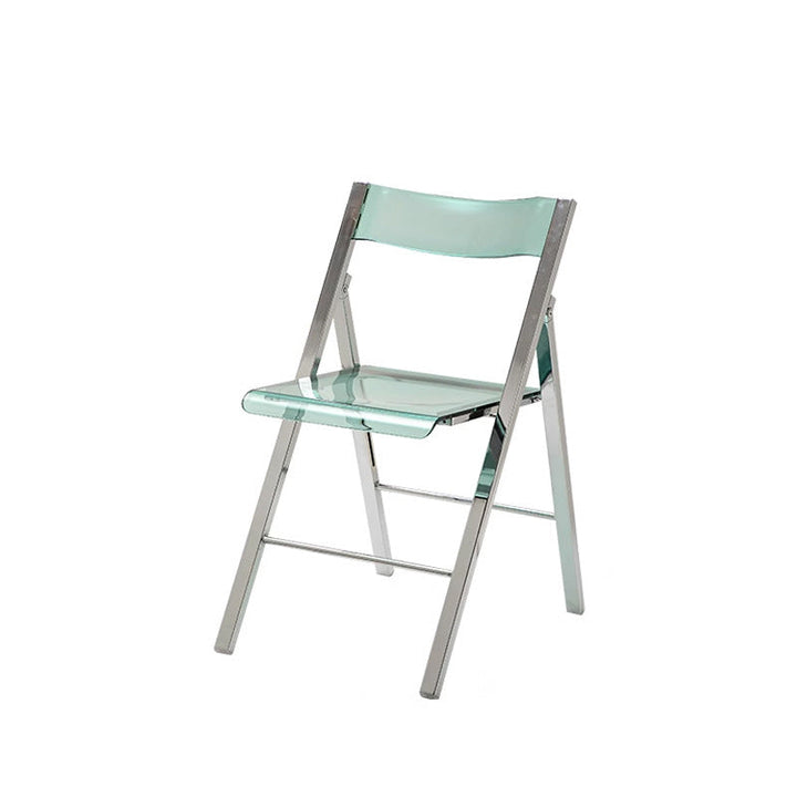 Contemporary Nordic Square Iron PET Foldable Dining Chair For Dining Room