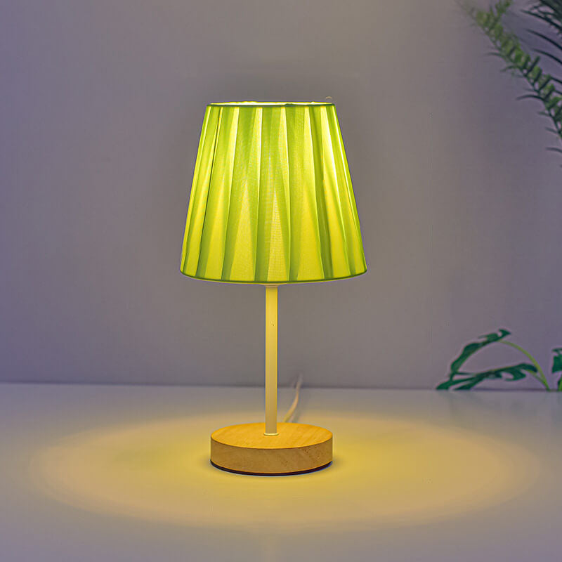 Contemporary Nordic Table Lamp in Solid Wood &amp; Fabric — Living Room Lighting | Havora
