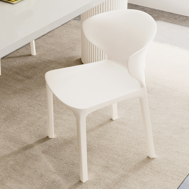Contemporary Scandinavian PP Plastic Square Ergonomivally Design Stackable Dining Chair Backrest For Dining Room