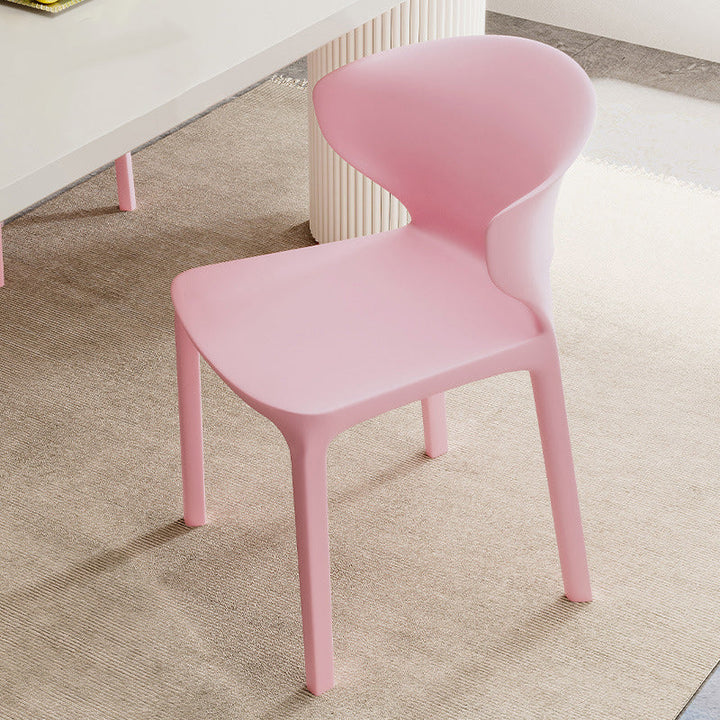 Contemporary Scandinavian PP Plastic Square Ergonomivally Design Stackable Dining Chair Backrest For Dining Room