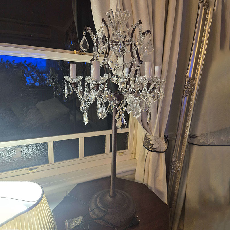 Crystal Table Lamp, Traditional Vintage Candelabra Design for Living Room | Havora Lighting