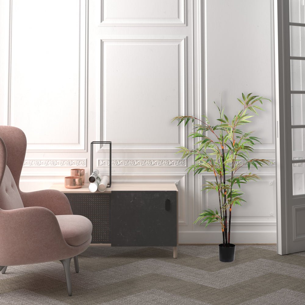 Black Japanese Bamboo - Realistic Faux