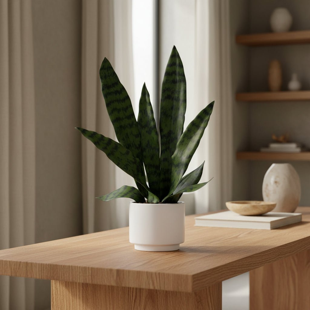 Tabletop Sansevieria Snake Plant  - Realistic Faux