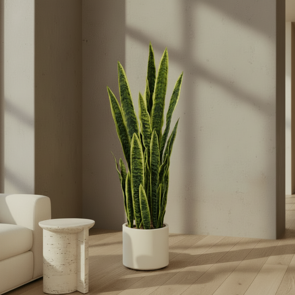 Upright Snake Plant - Realistic Faux